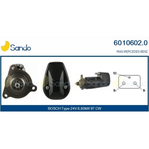 Starter Sando 6010602.0 für Man Mercedes Benz Mercedes Benz Mercedes Benz