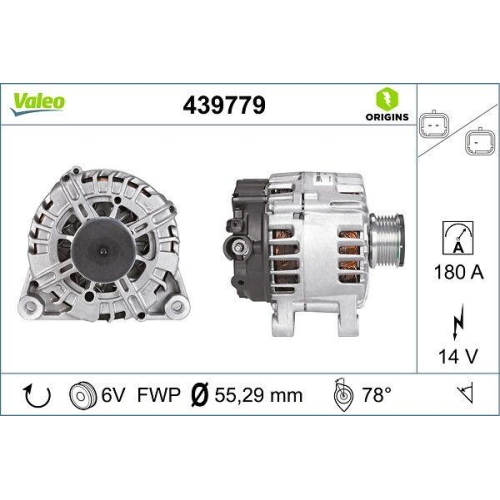 Generator Valeo 439779 Valeo Origins - New O.e. Technologie f&uuml;r Citro&euml;n Fiat DS