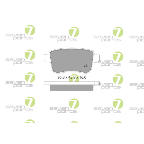 Bremsbelagsatz Scheibenbremse 7 Seven Parts SVP24270 f&uuml;r Mercedes Benz Renault