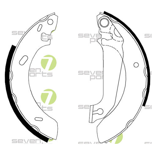 Bremsbackensatz 7 Seven Parts SVG10390 f&uuml;r Hinterachse