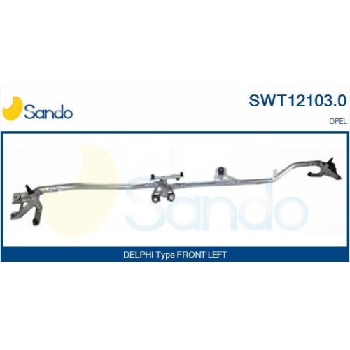 Wischergestänge Sando SWT12103.0 für Opel Vorne