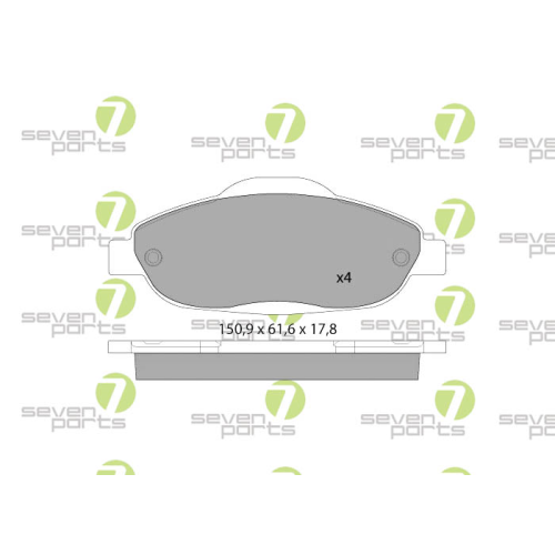 Bremsbelagsatz Scheibenbremse 7 Seven Parts SVP24290 für Citroën Opel Peugeot