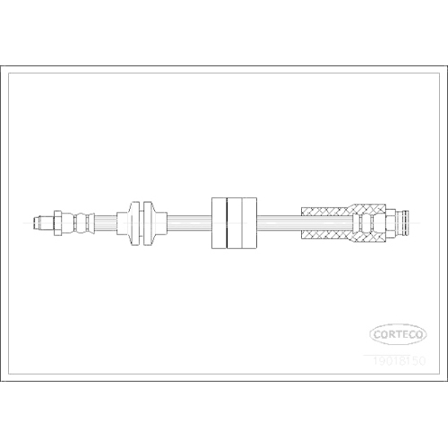 Bremsschlauch Corteco 19018150 f&uuml;r Fiat Vorderachse