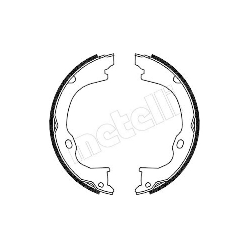 Bremsbackensatz Feststellbremse Metelli 53-0363 f&uuml;r Dodge Jeep Hinterachse
