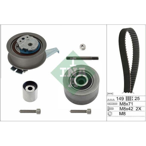 Zahnriemensatz Schaeffler Ina 530 0835 10 f&uuml;r Audi Seat Skoda VW