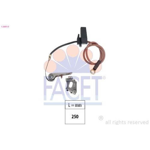 Kontaktsatz Z&uuml;ndverteiler Facet 1.3691/3 Made In Italy - Oe Equivalent f&uuml;r