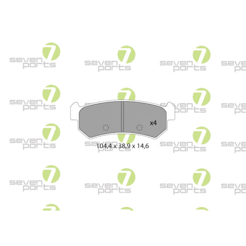 Bremsbelagsatz Scheibenbremse 7 Seven Parts SVP24320 f&uuml;r Chevrolet Daewoo
