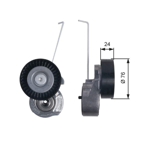 Riemenspanner Keilrippenriemen Gates T38495 Drivealign™ für Volvo Land Rover