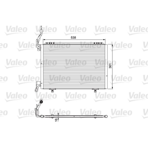 Kondensator Klimaanlage Valeo 814075 f&uuml;r Ford