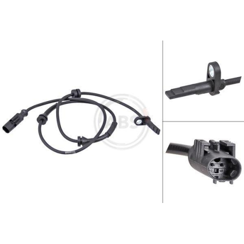 Sensor Raddrehzahl A.b.s. 31835 f&uuml;r Alfa Romeo Alfarome/fiat/lanci Vorderachse
