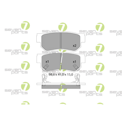 Bremsbelagsatz Scheibenbremse 7 Seven Parts SVP24330 für Honda Hyundai Kia