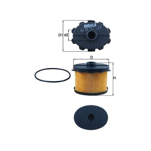 Kraftstofffilter Mahle KX 84D f&uuml;r Citro&euml;n Fiat Peugeot Toyota