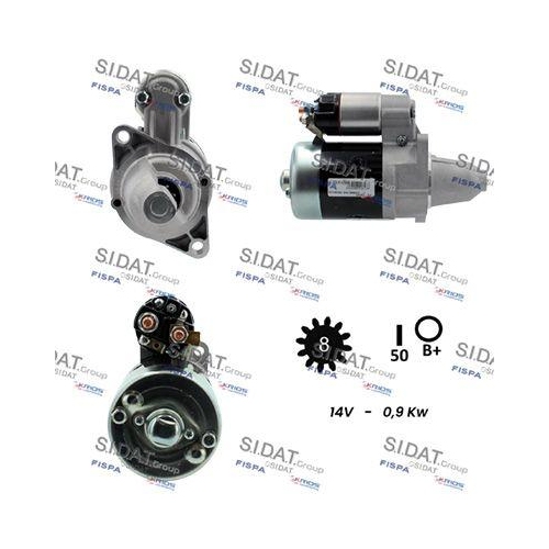 Starter Sidat S12DE0316A2 für Daihatsu Mitsubishi Toyota Hyundai Kia