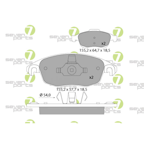 Bremsbelagsatz Scheibenbremse 7 Seven Parts SVP24360 f&uuml;r Citro&euml;n Opel Peugeot