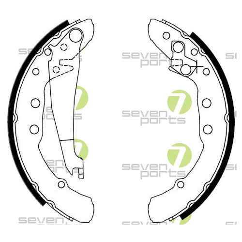 Bremsbackensatz 7 Seven Parts SVG10408 f&uuml;r Hinterachse