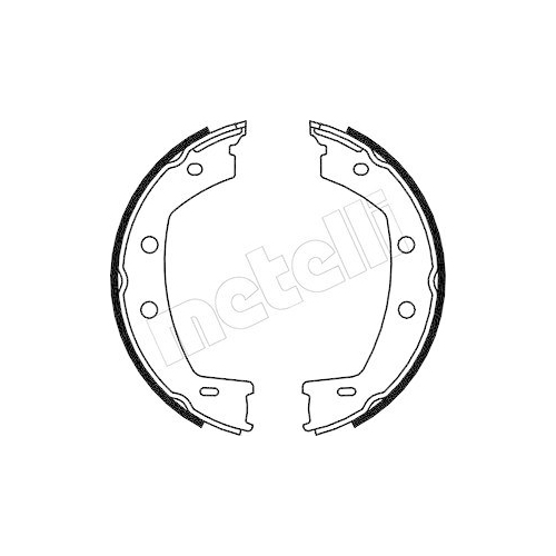 Bremsbackensatz Feststellbremse Metelli 53-0374 f&uuml;r Land Rover Hinterachse