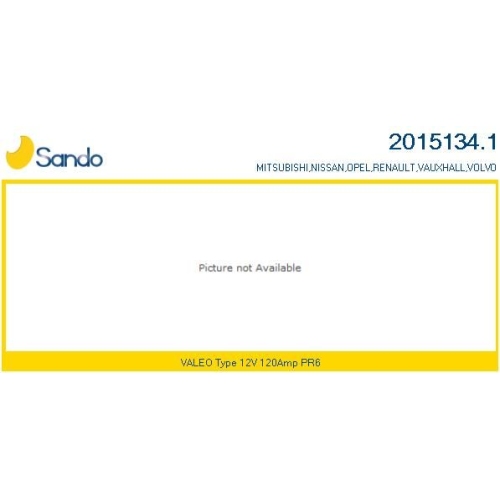 Generator Sando 2015134.1 f&uuml;r Nissan Opel Renault F&uuml;r Fahrzeuge Mit Klimaanlage