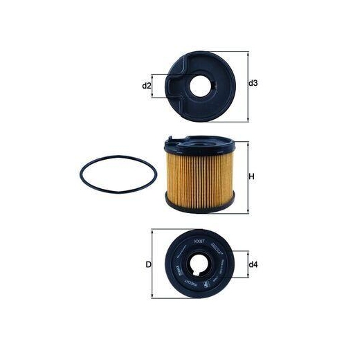 Kraftstofffilter Mahle KX 87D f&uuml;r Citro&euml;n Fiat Lancia Peugeot Suzuki