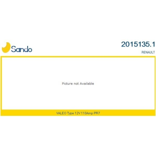 Generator Sando 2015135.1 f&uuml;r Renault Dacia