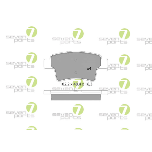 Bremsbelagsatz Scheibenbremse 7 Seven Parts SVP24380 f&uuml;r Citro&euml;n Opel Peugeot