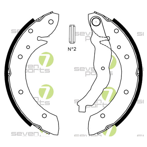 Bremsbackensatz 7 Seven Parts SVG10411 f&uuml;r Hinterachse