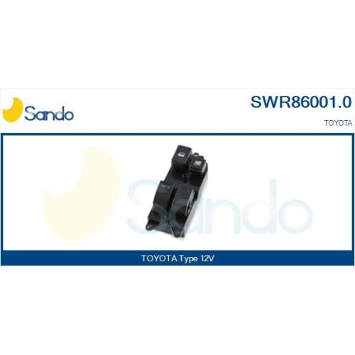 Schalter Fensterheber Sando SWR86001.0 f&uuml;r Toyota Fahrerseitig