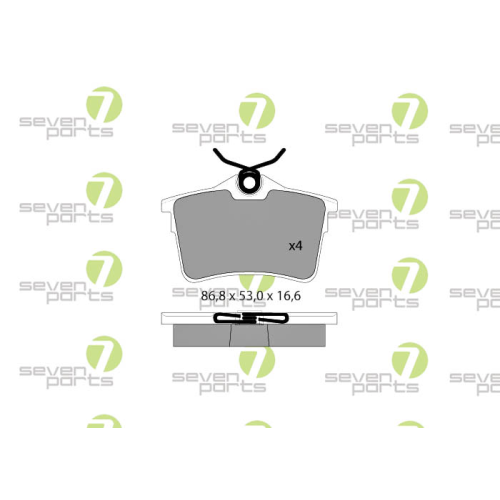 Bremsbelagsatz Scheibenbremse 7 Seven Parts SVP24390 f&uuml;r Citro&euml;n Opel Peugeot