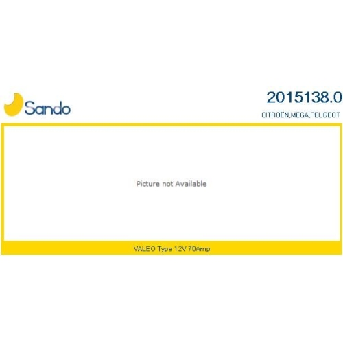 Generator Sando 2015138.0 f&uuml;r Hitachi Citro&euml;n/peugeot