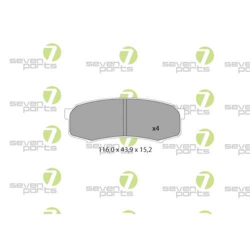 Bremsbelagsatz Scheibenbremse 7 Seven Parts SVP24410 f&uuml;r Lexus Mitsubishi Toyota