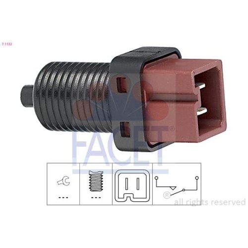 Bremslichtschalter Facet 7.1132 Made In Italy - Oe Equivalent f&uuml;r Citro&euml;n Fiat