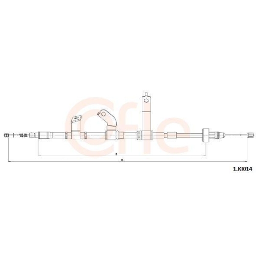 Seilzug Feststellbremse Cofle 1.KI014 für Hyundai Kia Hinten Links