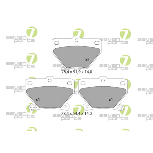 Bremsbelagsatz Scheibenbremse 7 Seven Parts SVP24430 f&uuml;r Lexus Toyota