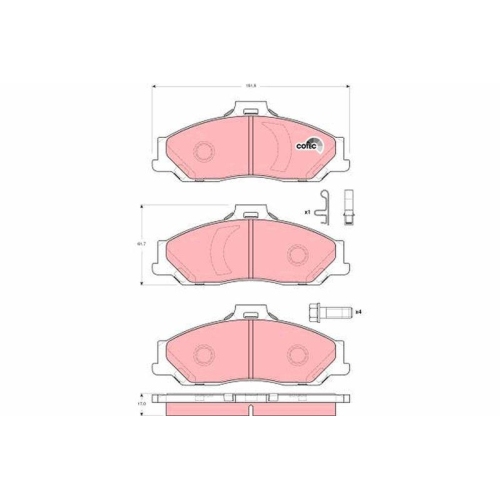 Bremsbelagsatz Scheibenbremse Trw GDB3353 Cotec f&uuml;r Ford Mazda Ford Usa