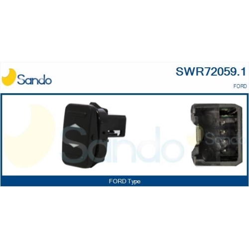 Schalter Fensterheber Sando SWR72059.1 für Ford Beifahrerseitig