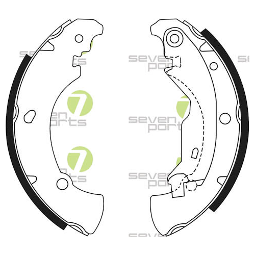 Bremsbackensatz 7 Seven Parts SVG10419 f&uuml;r Hinterachse
