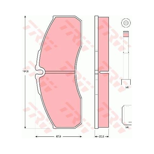 Bremsbelagsatz Scheibenbremse Trw GDB3385 f&uuml;r Nissan Vorderachse