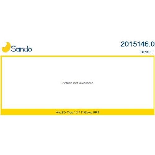Generator Sando 2015146.0 f&uuml;r Renault F&uuml;r Fahrzeuge Mit Klimaanlage