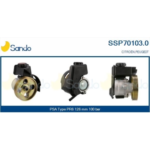 Hydraulikpumpe Lenkung Sando SSP70103.0 f&uuml;r Citro&euml;n/peugeot