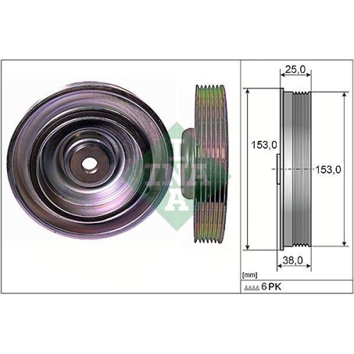 Riemenscheibe Kurbelwelle Schaeffler Ina 544 0087 10 für Citroën Peugeot