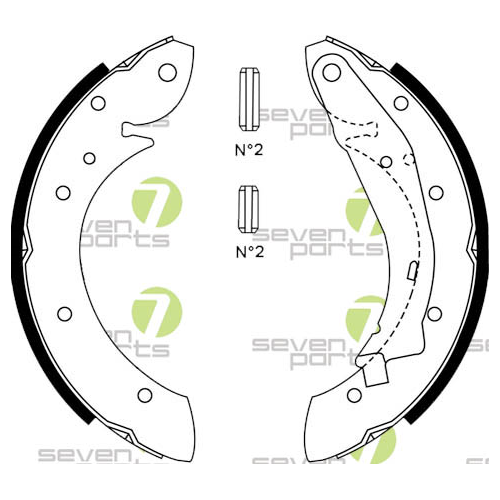 Bremsbackensatz 7 Seven Parts SVG10435 f&uuml;r Hinterachse