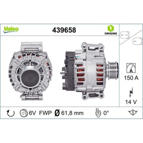 Alternator Valeo 439658 Valeo Origins New Oe Technology for Audi Audi (faw)