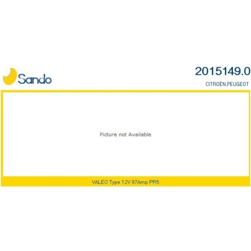 Generator Sando 2015149.0 f&uuml;r Citro&euml;n/peugeot F&uuml;r Fahrzeuge Mit Klimaanlage