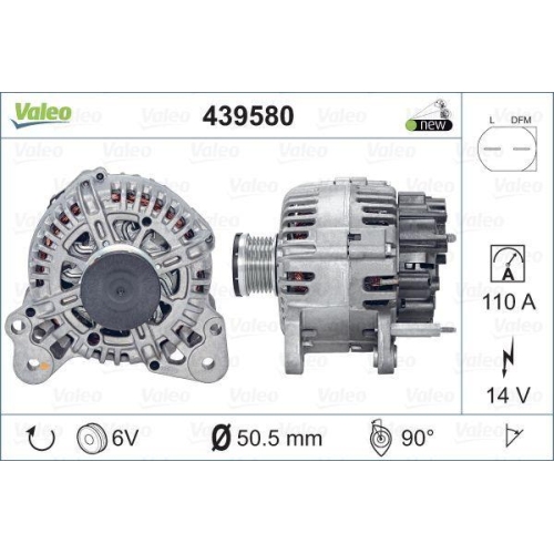 Generator Valeo 439580 Valeo Origins New Oe Technologie für Audi Seat Skoda VW