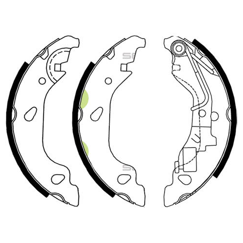 Bremsbackensatz 7 Seven Parts SVG10437 f&uuml;r Hinterachse
