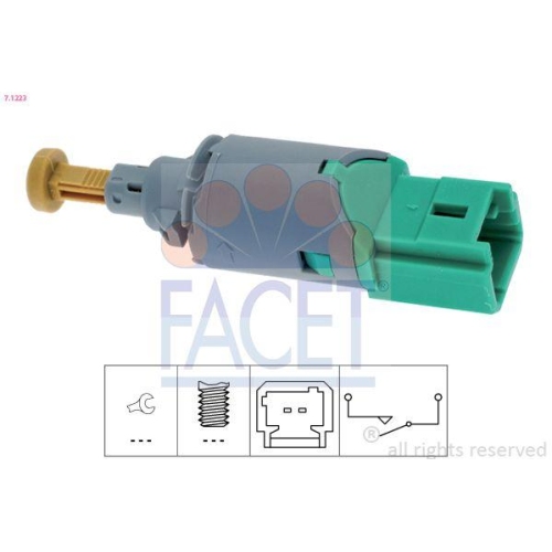 Bremslichtschalter Facet 7.1223 Made In Italy - Oe Equivalent für Fiat Lada Opel