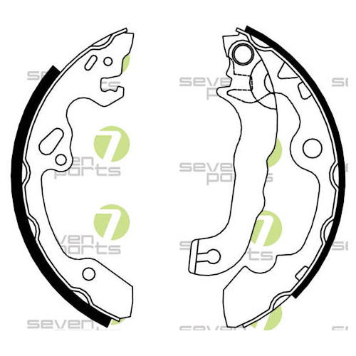 Bremsbackensatz 7 Seven Parts SVG10438 f&uuml;r Hinterachse