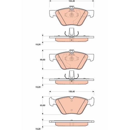 Bremsbelagsatz Scheibenbremse Trw GDB1815 f&uuml;r Mercedes Benz Mercedes Benz