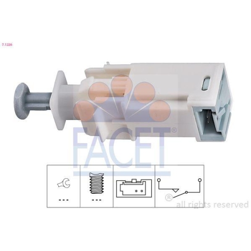 Schalter Kupplungsbetätigung (gra) Facet 7.1226 Made In Italy - Oe Equivalent