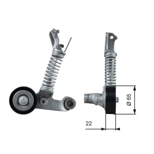Riemenspanner Keilrippenriemen Gates T39373 Drivealign™ für Mercedes Benz