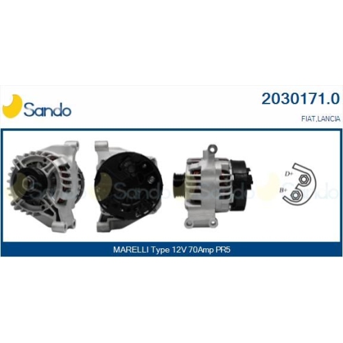 Generator Sando 2030171.0 f&uuml;r Alfa Romeo Fiat